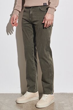 Texas Slim Fit Normal Bel Esnek Pantolon - Khaki-W12197801