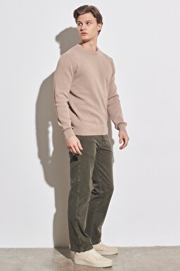 Texas Slim Fit Normal Bel Esnek Pantolon - Khaki-W12197801 (görsel 4)