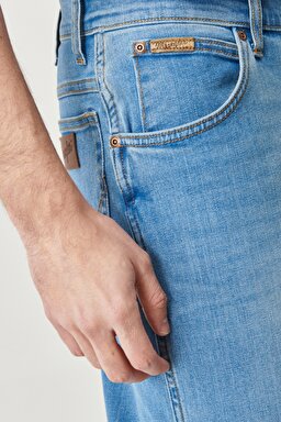 Texas Straight Fit Normal Bel Açık Mavi Esnek Jean Kot Pantolon - Light Blue-W121C788W (görsel 4)