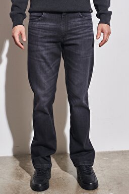 Texas Straight Fit Normal Bel Esnek Jean Kot Pantolon - Faded Black-W121EHXV6