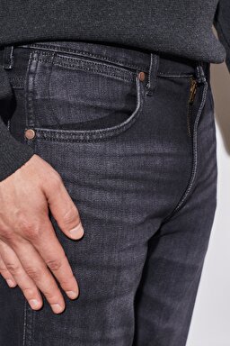 Texas Straight Fit Normal Bel Esnek Jean Kot Pantolon - Faded Black-W121EHXV6 (görsel 2)