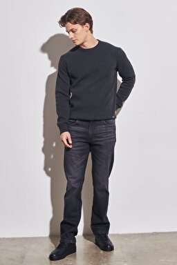 Texas Straight Fit Normal Bel Esnek Jean Kot Pantolon - Faded Black-W121EHXV6 (görsel 5)