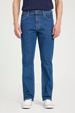 Texas Straight Fit Normal Bel Denim Esnek Jean Kot Pantolon - Dark Blue-W121HR36B (görsel 2)