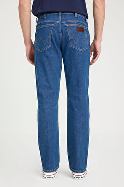 Texas Straight Fit Normal Bel Denim Esnek Jean Kot Pantolon - Dark Blue-W121HR36B (görsel 5)