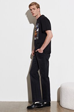 Texas Straight Fit Normal Bel Denim Esnek Jean Kot Pantolon - Dark Gray-W121HT120 (görsel 2)