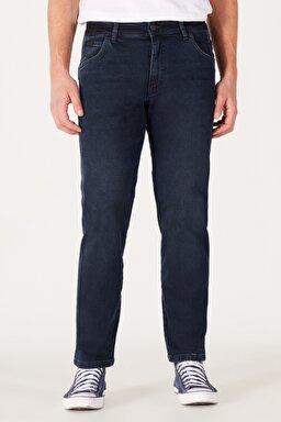 Texas Regular Fit Normal Bel Koyu Mavi Esnek Jean Kot Pantolon - Travis-W121LR278