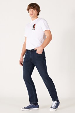 Texas Regular Fit Normal Bel Koyu Mavi Esnek Jean Kot Pantolon - Travis-W121LR278 (görsel 4)