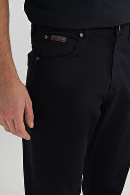 Regular Fit Normal Kesim Normal Bel Düz Paça Siyah Texas Pantolon - Black-W121Y6100 (görsel 5)