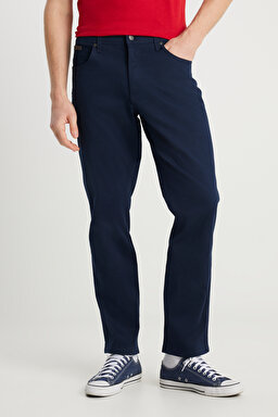 Regular Fit Normal Kesim Normal Bel Düz Paça Lacivert Texas Pantolon - Navy-W121Y6410 (görsel 3)