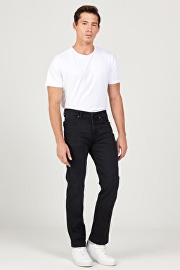 Straight Fit Düz Kesim Normal Bel Esnek Arizona Jean Denim Kot Pantolon - Black-W12O016001 (görsel 2)
