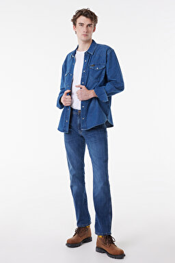 Straight Fit Düz Kesim Normal Bel Esnek Arizona Jean Denim Kot Pantolon - Stone-W12O01758 (görsel 2)