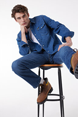Straight Fit Düz Kesim Normal Bel Esnek Arizona Jean Denim Kot Pantolon - Stone-W12O01758 (görsel 3)