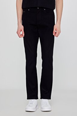 Pamuklu Arizona Straight Fit Cepli Esnek Jean Kot Denim Pantolon - Black-W12O021001 (görsel 3)
