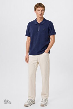 Pamuklu Arizona Straight Fit Cepli Esnek Jean Kot Denim Pantolon - Stone-W12O021013 (görsel 2)