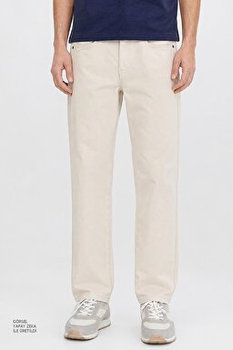 Pamuklu Arizona Straight Fit Cepli Esnek Jean Kot Denim Pantolon - Stone-W12O021013 (görsel 4)