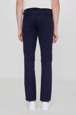 Pamuklu Arizona Straight Fit Cepli Esnek Jean Kot Denim Pantolon - Navy-W12O021410 (görsel 4)