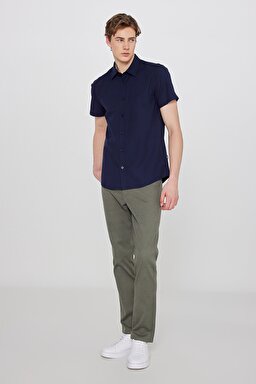 Pamuklu Arizona Straight Fit Cepli Esnek Jean Kot Denim Pantolon - Khaki-W12O021801