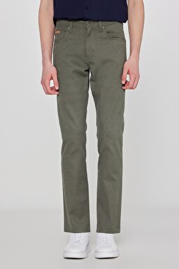 Pamuklu Arizona Straight Fit Cepli Esnek Jean Kot Denim Pantolon - Khaki-W12O021801 (görsel 3)