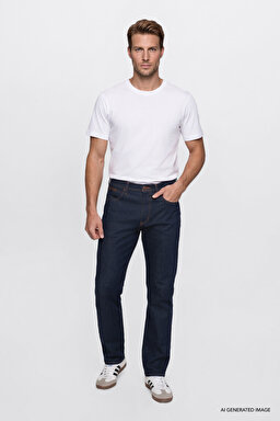 Arizona Pamuklu Straight Fit Cepli Esnek Jean Kot Denim Pantolon - Grey Melange-W12O26005536