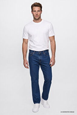 Pamuklu Arizona Straight Fit Cepli Esnek Jean Kot Denim Pantolon - Silkway-W12O26005639X