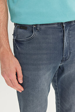 Texas Slim Fit Dar Kesim Normal Bel Antrasit Pamuklu Esnek Denim Jean Pantolon - Stone-W12S0002058 (görsel 5)