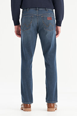 Texas Slim Fit Dar Kesim Normal Bel Koyu Mavi Pamuklu Esnek Denim Jean Pantolon - Dark Indigo-W12S00031317 (görsel 5)
