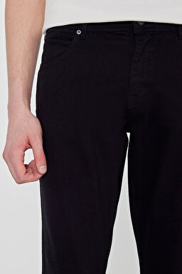 Texas Slim Fit Dar Kesim Normal Bel Siyah Esnek Pantolon - Black-W12S004001 (görsel 5)