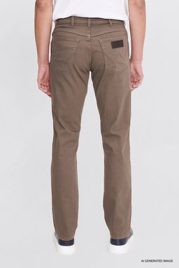 Texas Authentic Slim Fit Dar Kesim Normal Bel Bej Esnek Pantolon - Tarmac-W12S004191 (görsel 4)