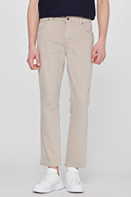 Texas Authentic Slim Fit Dar Kesim Normal Bel Bej Esnek Pantolon - Beige-W12S004614 (görsel 3)