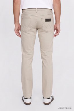 Texas Authentic Slim Fit Dar Kesim Normal Bel Bej Esnek Pantolon - Beige-W12S004614 (görsel 4)