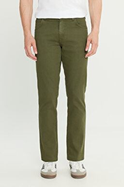 Texas Slim Fit Dar Kesim Normal Bel Haki Esnek Pantolon - Khaki-W12S004801 (görsel 3)