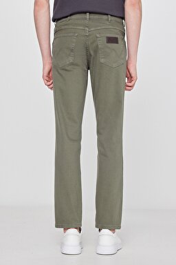 Texas Slim Fit Dar Kesim Normal Bel Haki Esnek Pantolon - Dark Green-W12S004826 (görsel 4)