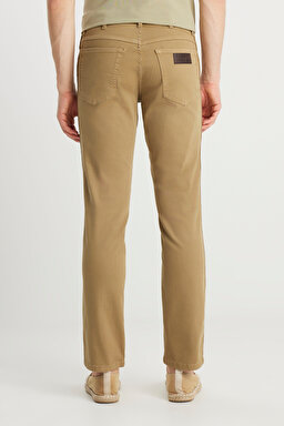 Texas Slim Fit Dar Kesim Normal Bel Kahverengi Esnek Pantolon - Tobacco Brown-W12S004SZ (görsel 4)