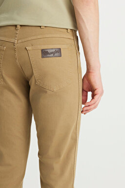 Texas Slim Fit Dar Kesim Normal Bel Kahverengi Esnek Pantolon - Tobacco Brown-W12S004SZ (görsel 5)