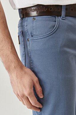 Texas Slim Fit Dar Kesim Normal Bel İndigo Esnek Pantolon - İndigo-W12S004TF (görsel 4)