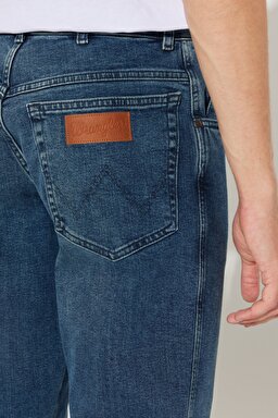 Texas Slim Fit Dar Kesim Normal Bel Mavi Esnek Jean Kot Pantolon - Mid Blue-W12S020XT (görsel 6)