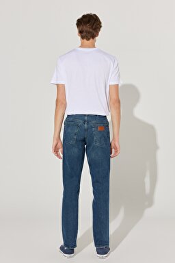 Texas Slim Fit Dar Kesim Normal Bel Mavi Esnek Jean Kot Pantolon - Mid Blue-W12S020XT (görsel 7)