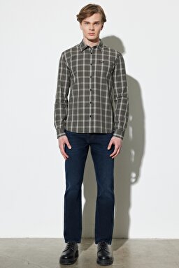 Texas Slim Fit Dar Kesim Normal Bel Mavi Esnek Jean Kot Pantolon - Stone-W12S02258 (görsel 4)