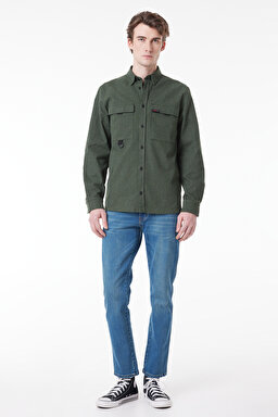 Texas Slim Fit Dar Kesim Normal Bel Mavi Esnek Jean Kot Pantolon - Mid Blue-W12S053XT