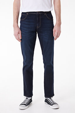 Slim Fit Dar Kesim Normal Bel Mavi Esnek Texas Jean Denim Kot Pantolon - Stone-W12S05758