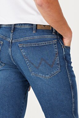 Texas Slim Fit Dar Kesim Normal Bel Mavi Esnek Jean Kot Pantolon - Mid Blue-W12S057XT (görsel 6)