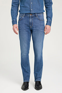 Slim Fit Dar Kesim Normal Bel Dar Paça Koyu Mavi Texas Jean Kot Pantolon - In Deep-W12S084W83 (görsel 5)