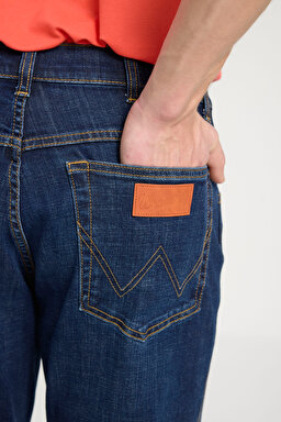 Slim Fit Dar Kesim Normal Bel Dar Paça Koyu Mavi Texas Jean Kot Pantolon - Balancing Act-W12S085W50 (görsel 3)