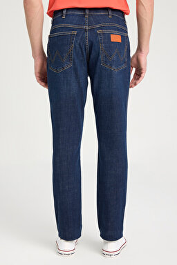 Slim Fit Dar Kesim Normal Bel Dar Paça Koyu Mavi Texas Jean Kot Pantolon - Balancing Act-W12S085W50 (görsel 5)