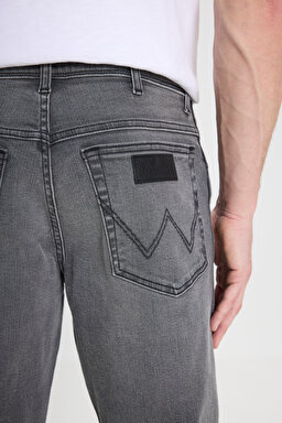 Slim Fit Dar Kesim Normal Bel Dar Paça Texas Antrasit Esnek Jean Denim Pantolon - Mid Anthracite-W12S099051 (görsel 6)