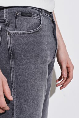 Texas Slim Fit Dar Kesim Normal Bel Gri Esnek Jean Kot Pantolon - Gray-W12S3051U (görsel 2)