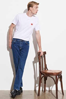 Texas Slim Fit Normal Bel Denim Esnek Jean Kot Pantolon - Blue-W12SAO67S (görsel 3)