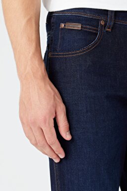 Texas Slim Fit Normal Bel Denim Esnek Jean Kot Pantolon - Dark Blue-W12SAO990 (görsel 4)