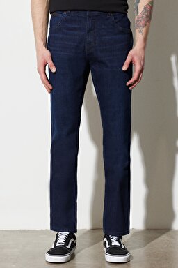Texas Slim Fit Dar Kesim Normal Bel Koyu Mavi Esnek Jean Kot Pantolon - Convoy-W12SCS24O