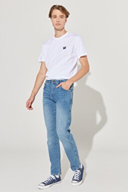 Texas Slim Fit Dar Kesim Normal Bel Mavi Esnek Jean Kot Pantolon - On Point-W12SCSZ84 (görsel 3)